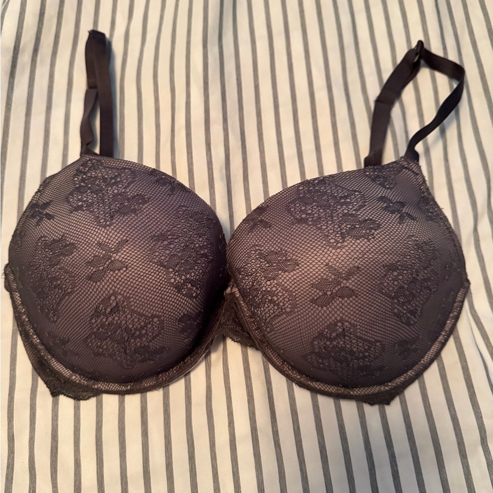 Victoria Secret Slate Lace Push- Bra